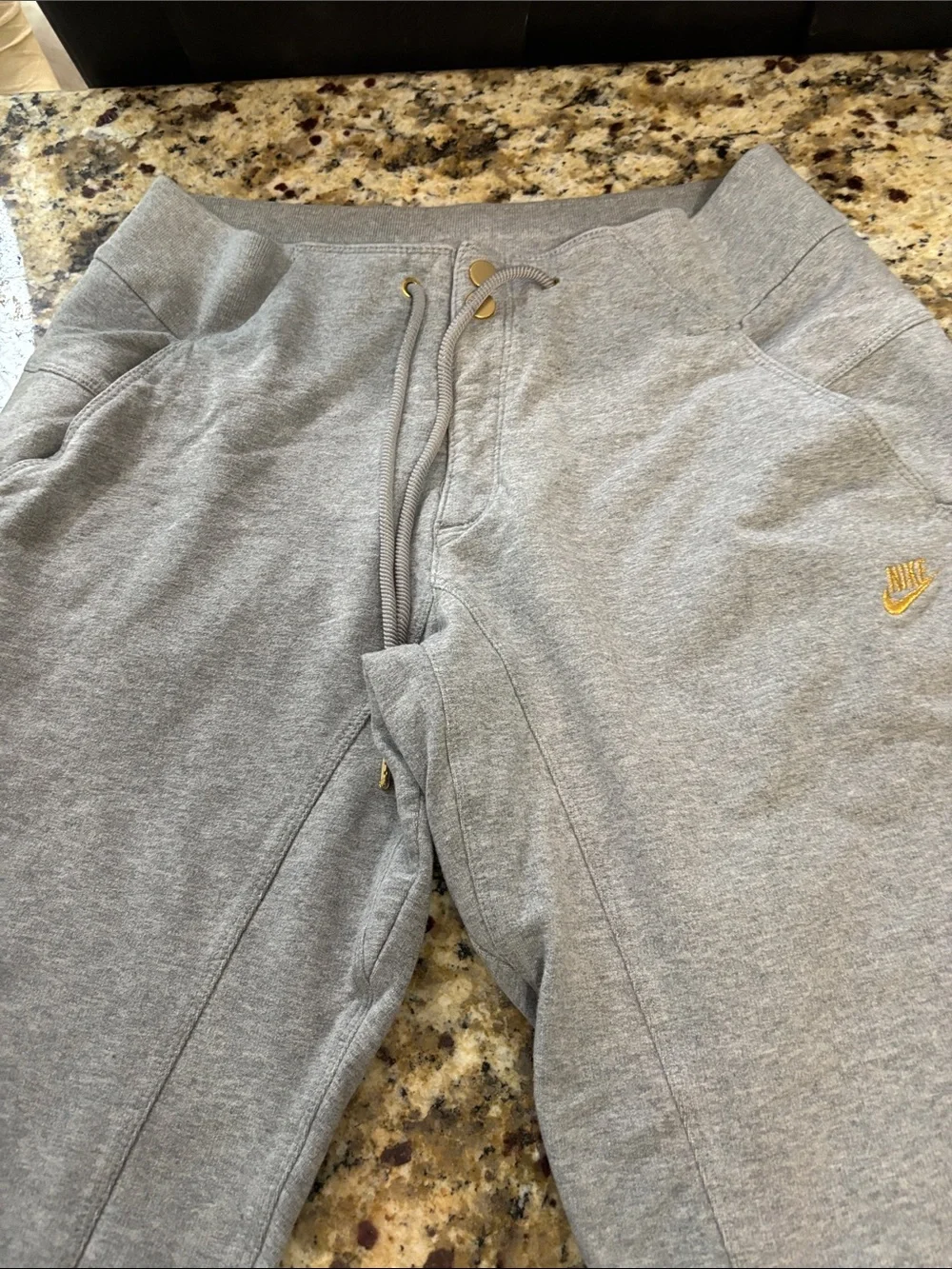 Nike Light Gray Sweatpants with White Logo